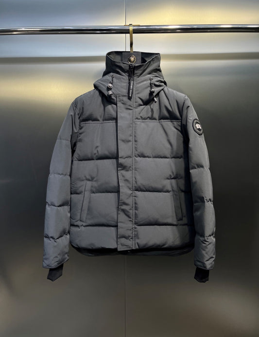 Canada Goose Mac Millan Grey, Grey Black Logo High Quality